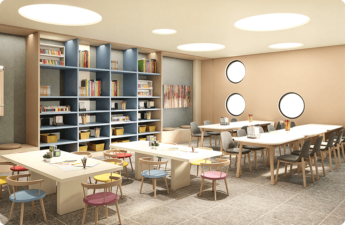 Orange curve decoration