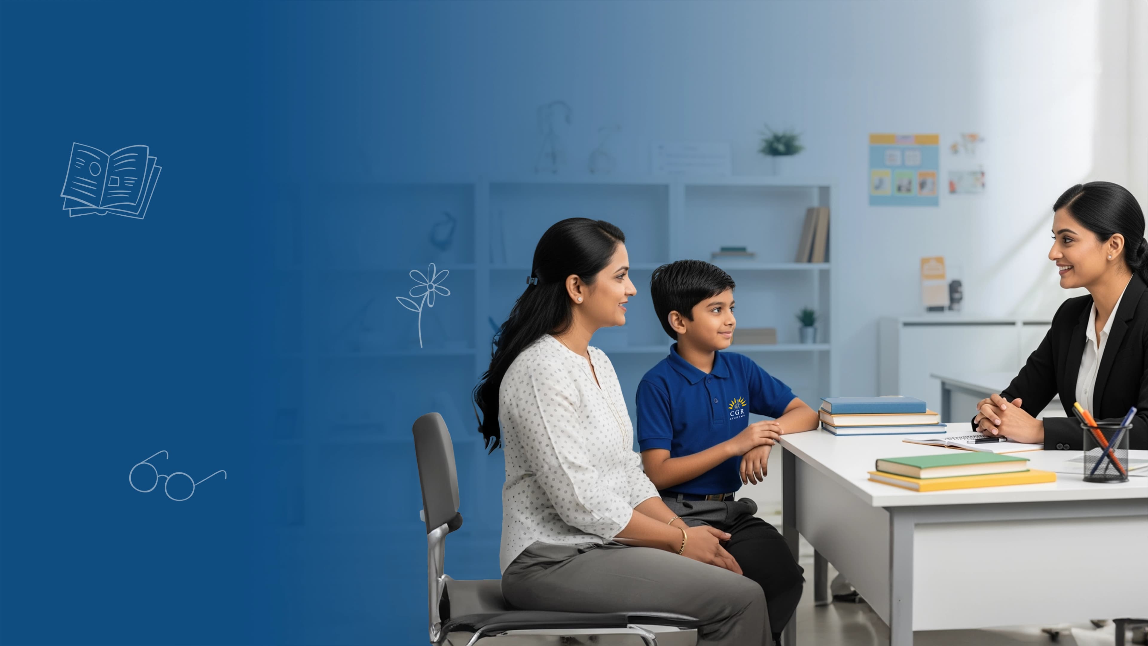 Aerial view of a modern school campus