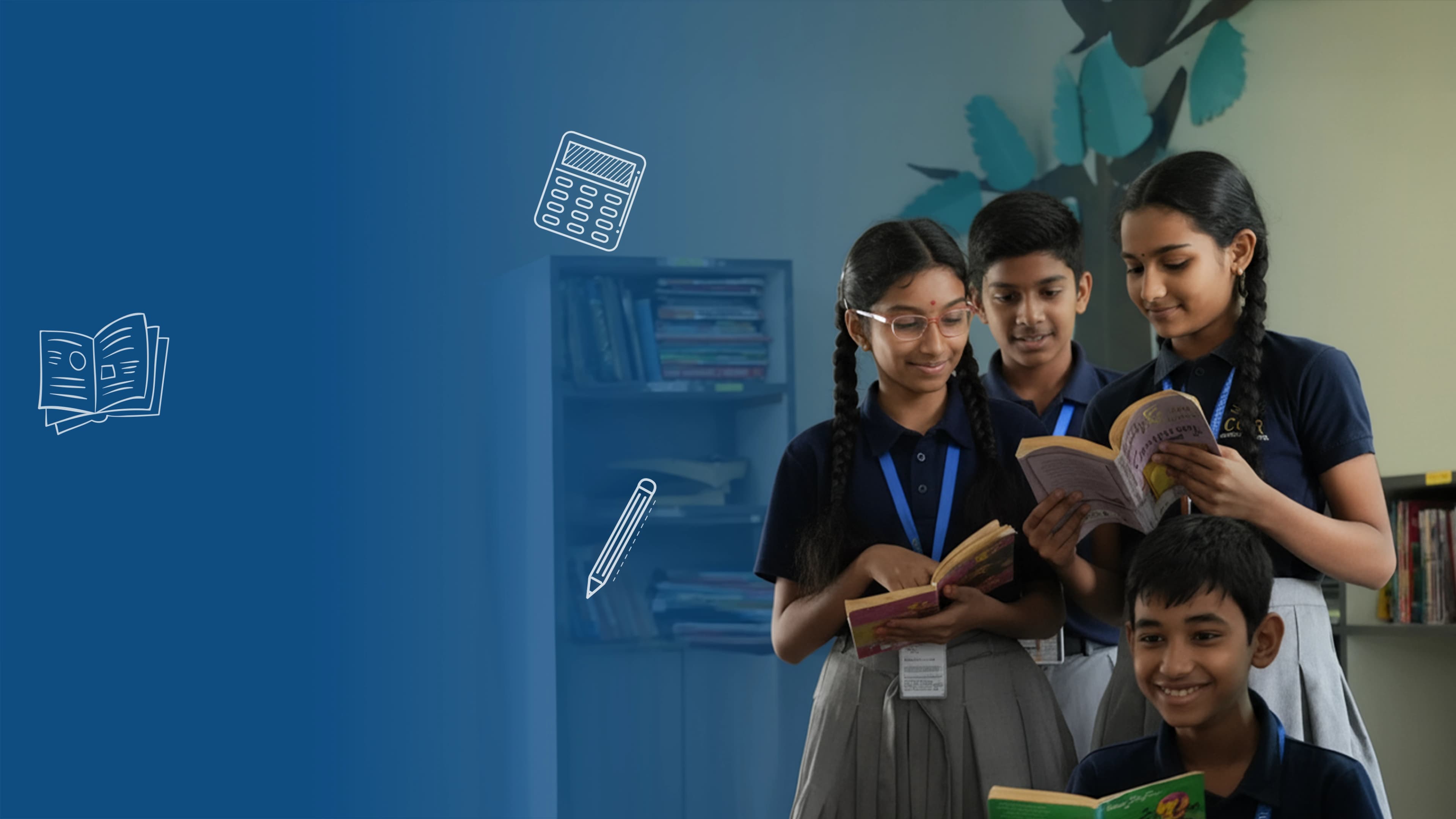 Aerial view of a modern school campus