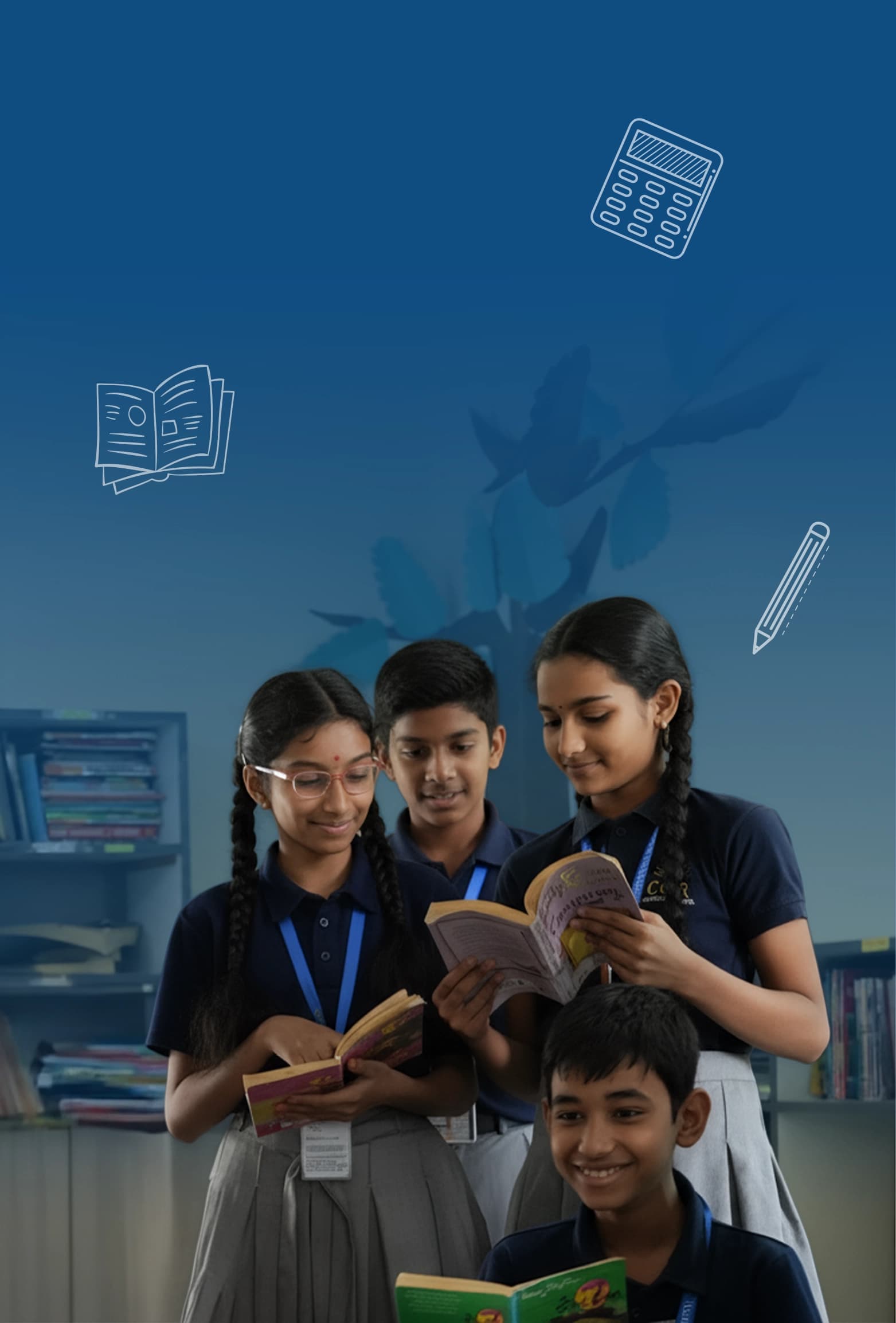 Aerial view of a modern school campus